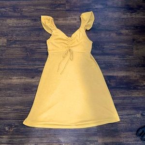 Only worn ONCE - A-line gold dress